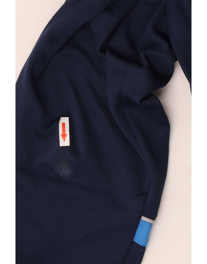 Nike Mens Dri Fit Tracksuit Trousers Medium Navy Blue Colourblock Polyester