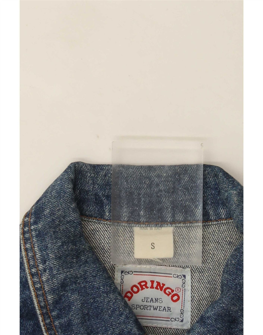 Doringo Womens Crop Denim Jacket UK 10 Small Blue Cotton