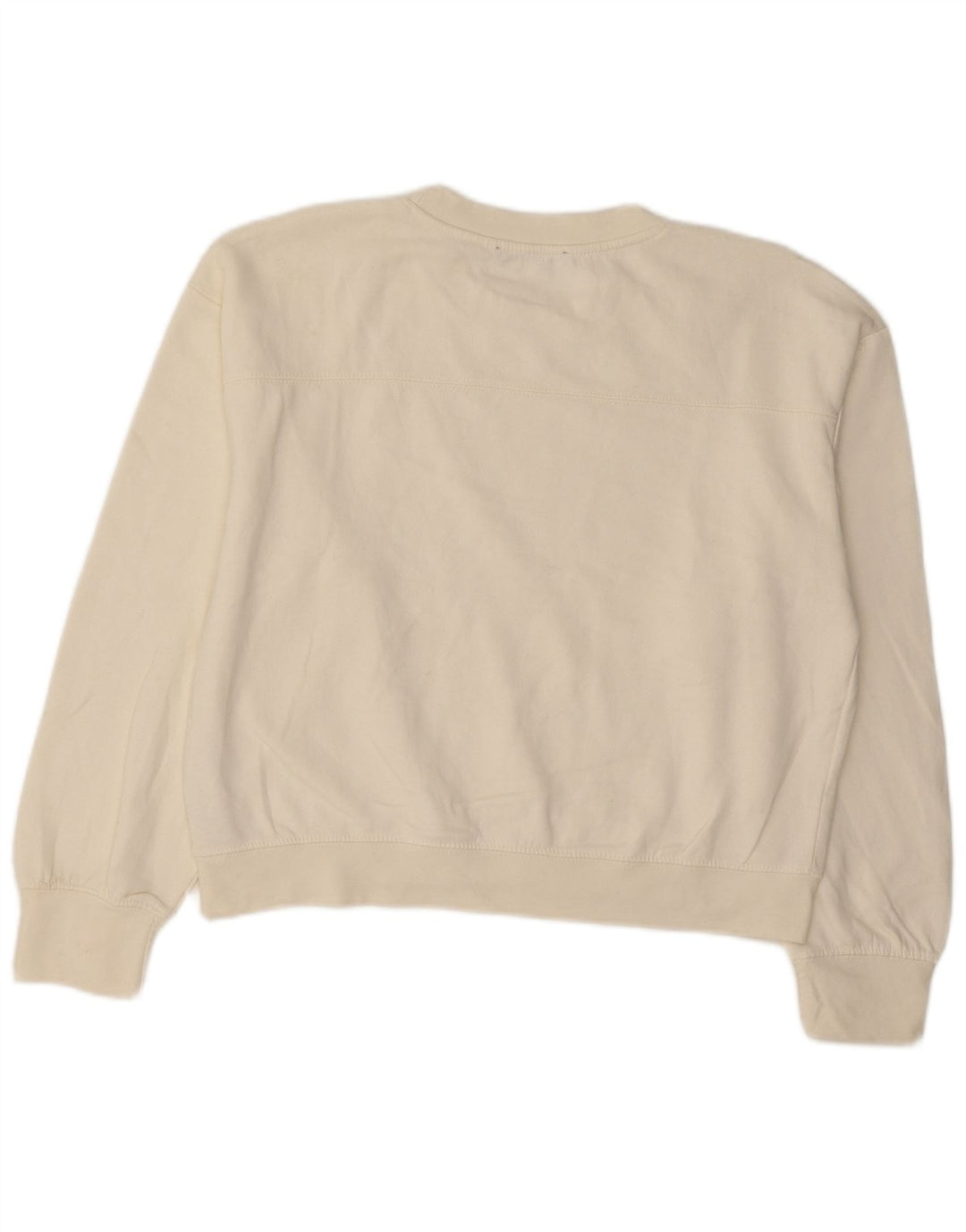 Zara Womens Sweatshirt Jumper UK 14 Medium White Polyester