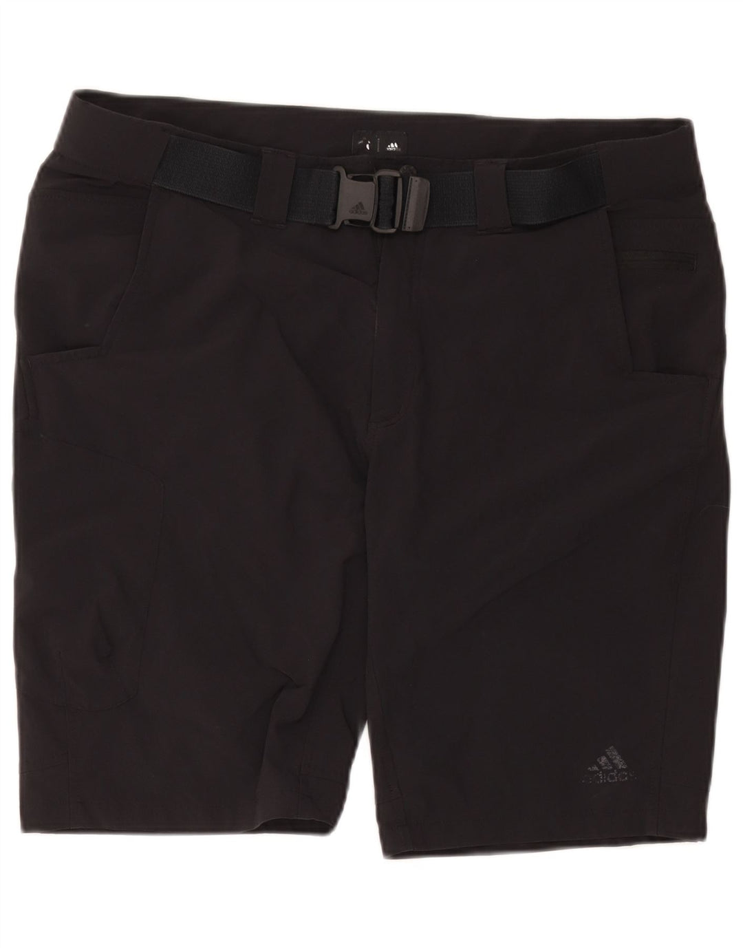 Adidas Mens Cargo Shorts W38 XL Black Nylon