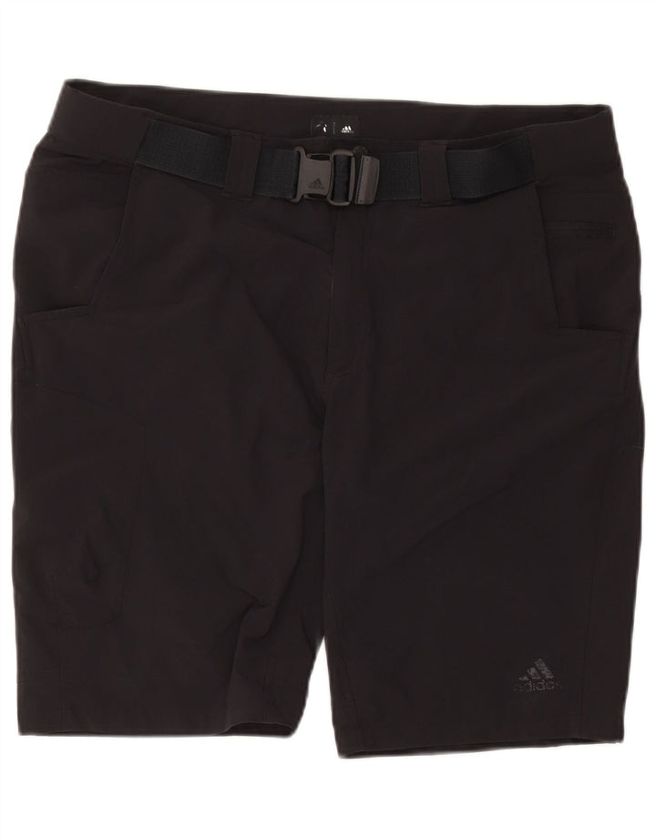 Adidas Mens Cargo Shorts W38 XL Black Nylon