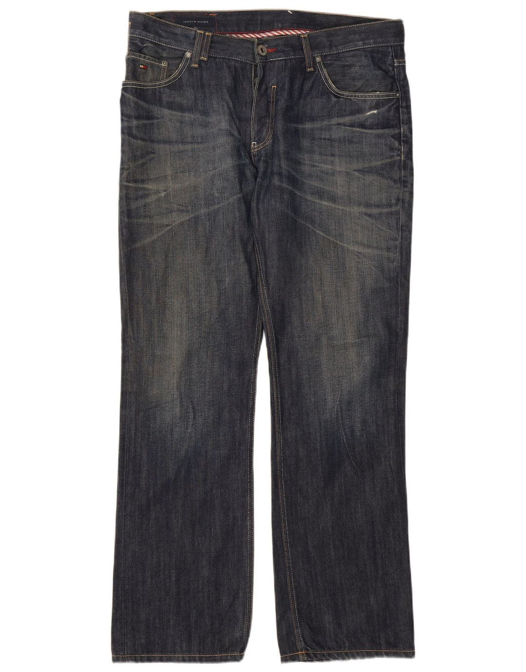 Tommy Hilfiger Mens Straight Jeans W36 L32 Blue Cotton