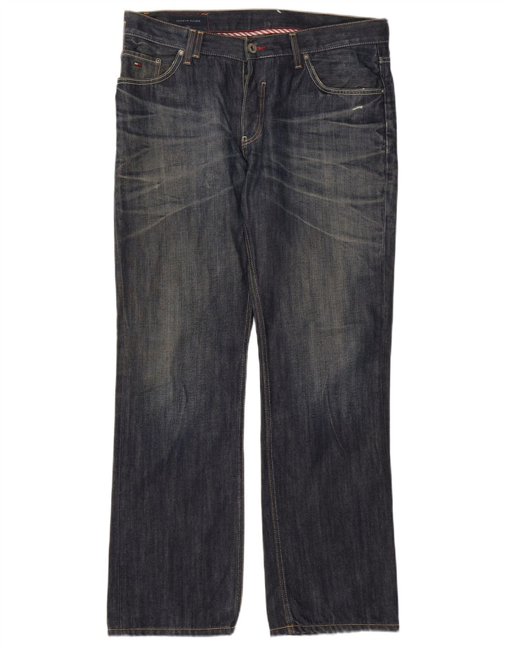 Tommy Hilfiger Mens Straight Jeans W36 L32 Blue Cotton