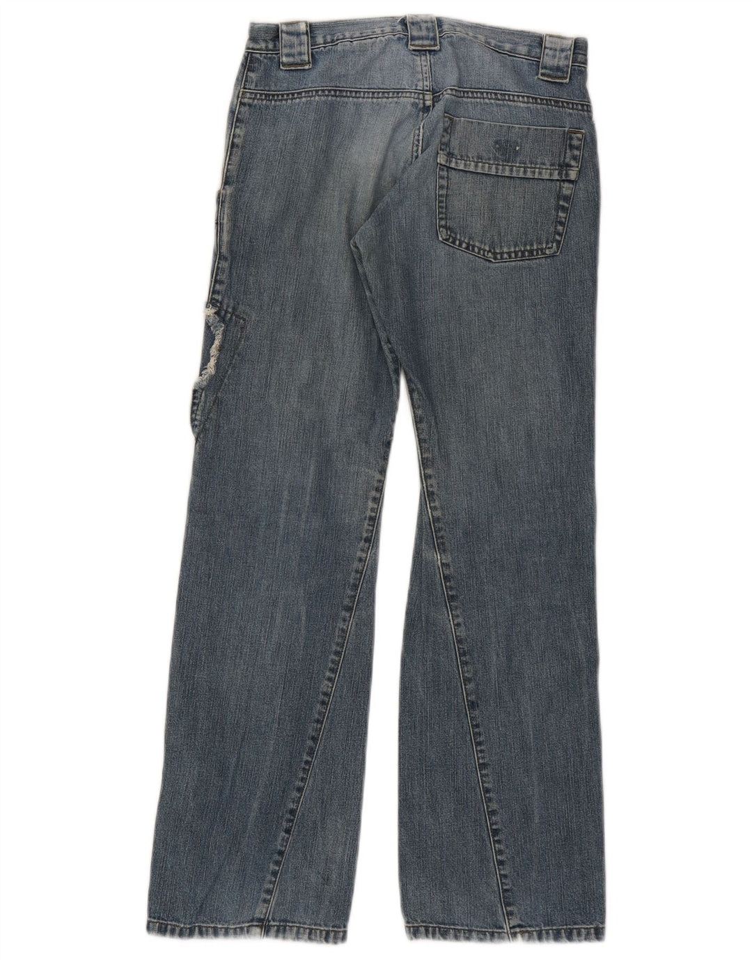 Armani Junior Girls Loose Jeans 10-11 Years W26 L28 Blue Patchwork