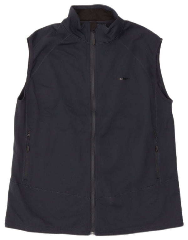 Rohan Mens Sleeveless Tracksuit Top Jacket Large Navy Blue Polyester