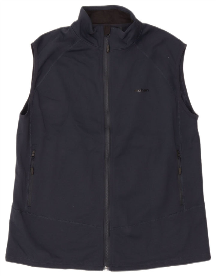 Rohan Mens Sleeveless Tracksuit Top Jacket Large Navy Blue Polyester