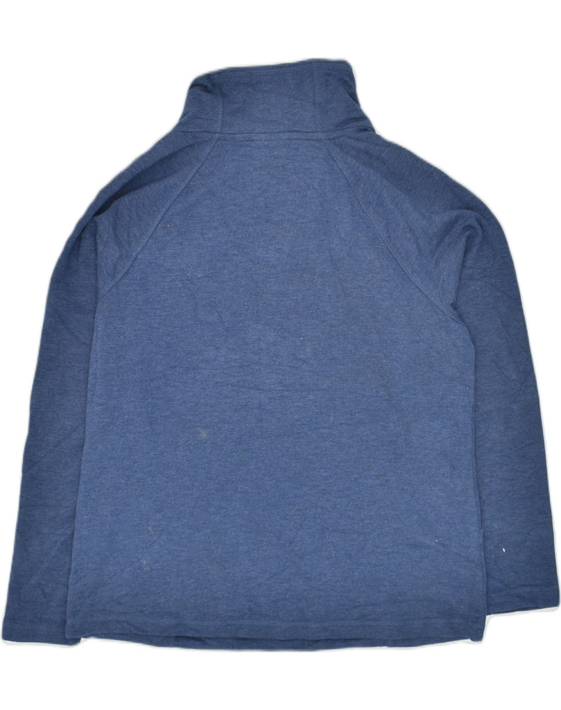 L.L.BEAN Womens Shawl Neck Sweatshirt Jumper UK 14 Medium Blue Polyester | Vintage L.L.Bean | Thrift | Second-Hand L.L.Bean | Used Clothing | Messina Hembry 