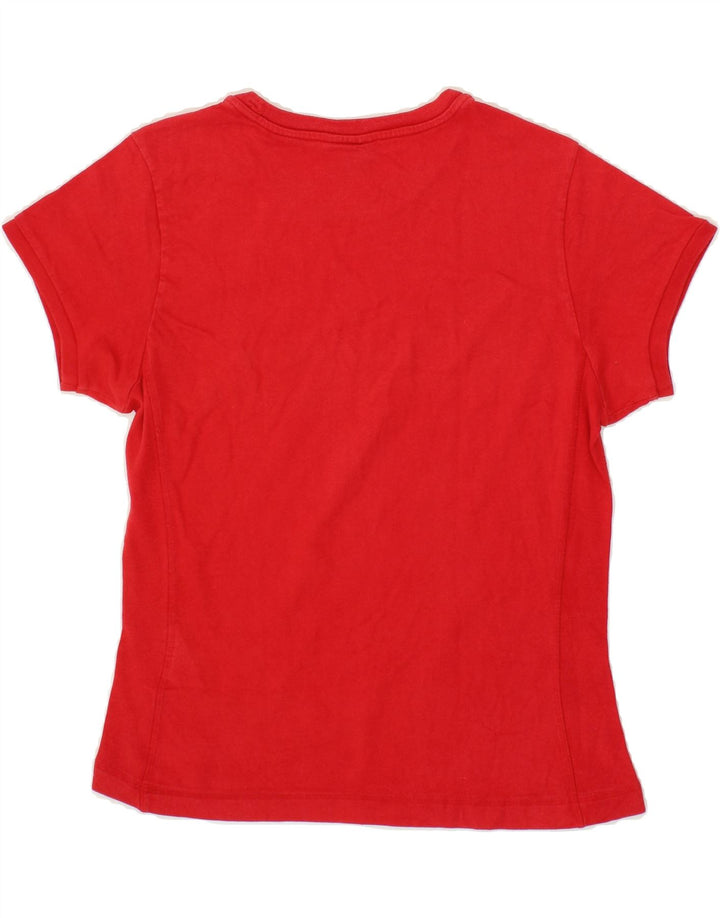 CHAMPION Womens Graphic T-Shirt Top UK 14  Medium Red Cotton Vintage Champion and Second-Hand Champion from Messina Hembry 