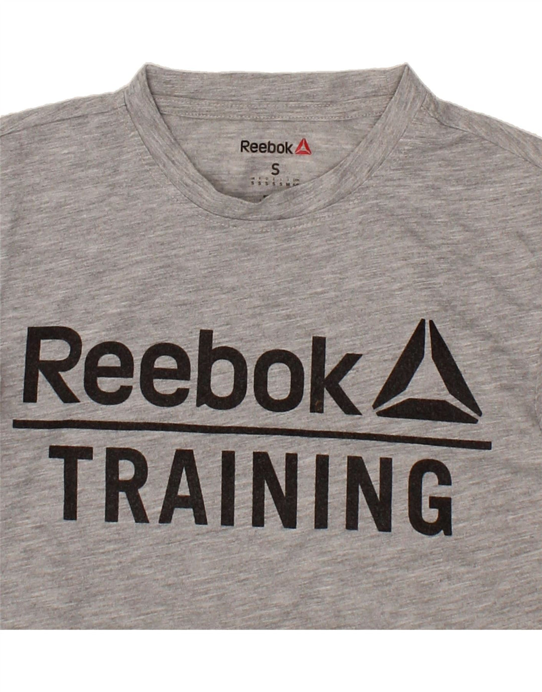 REEBOK Mens Graphic T-Shirt Top Small Grey Polyester Vintage Reebok and Second-Hand Reebok from Messina Hembry 