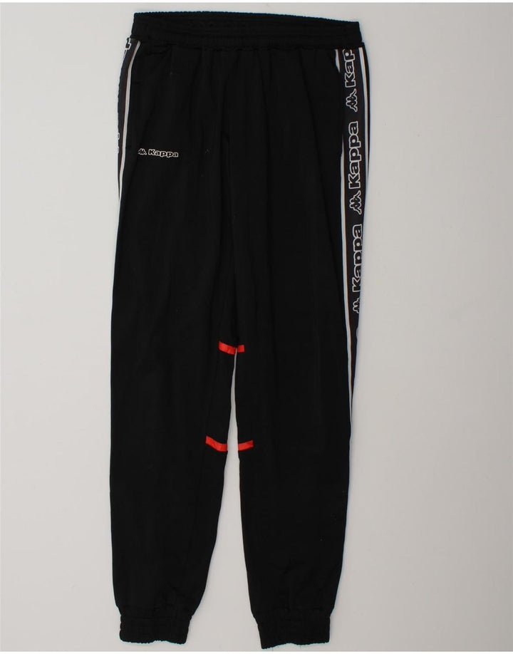 Kappa Mens Graphic Tracksuit Trousers Joggers Medium  Black
