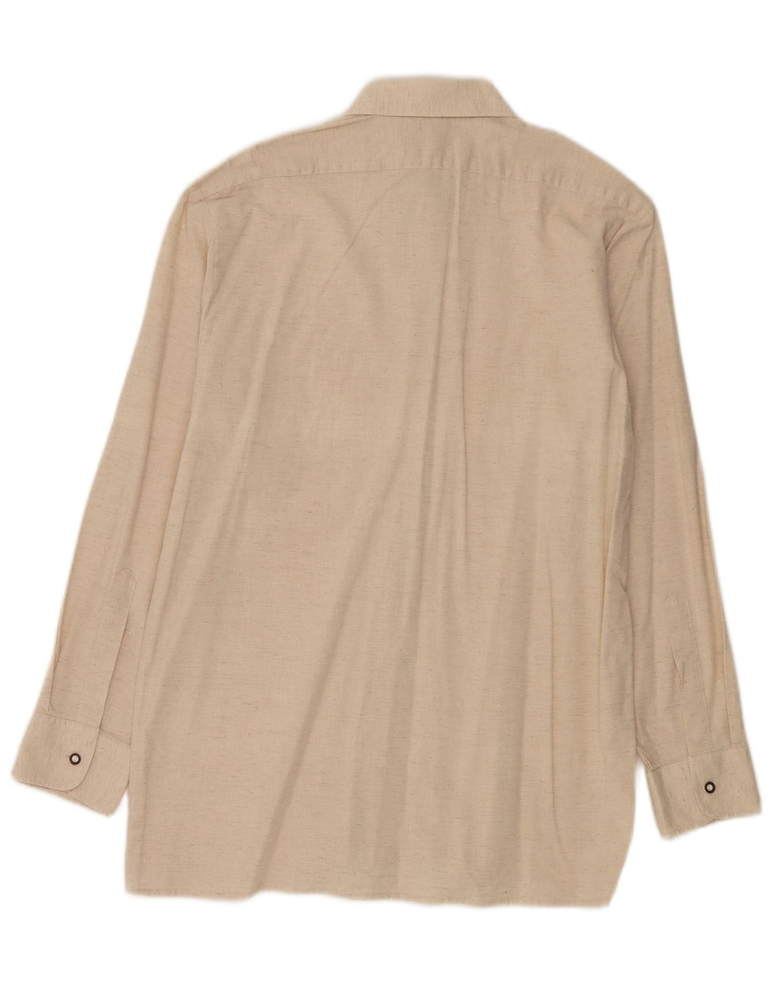 Vintage Mens Shirt Size 40 Medium Beige Silk