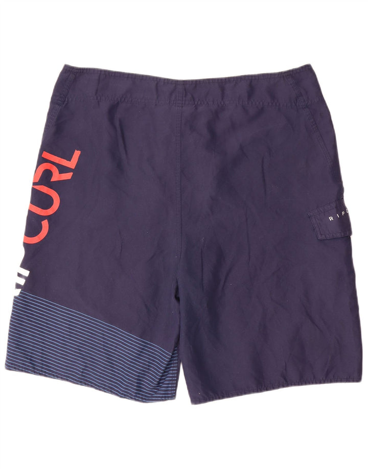 Rip Curl Mens Graphic Swimming Shorts XL  Navy Blue Polyester