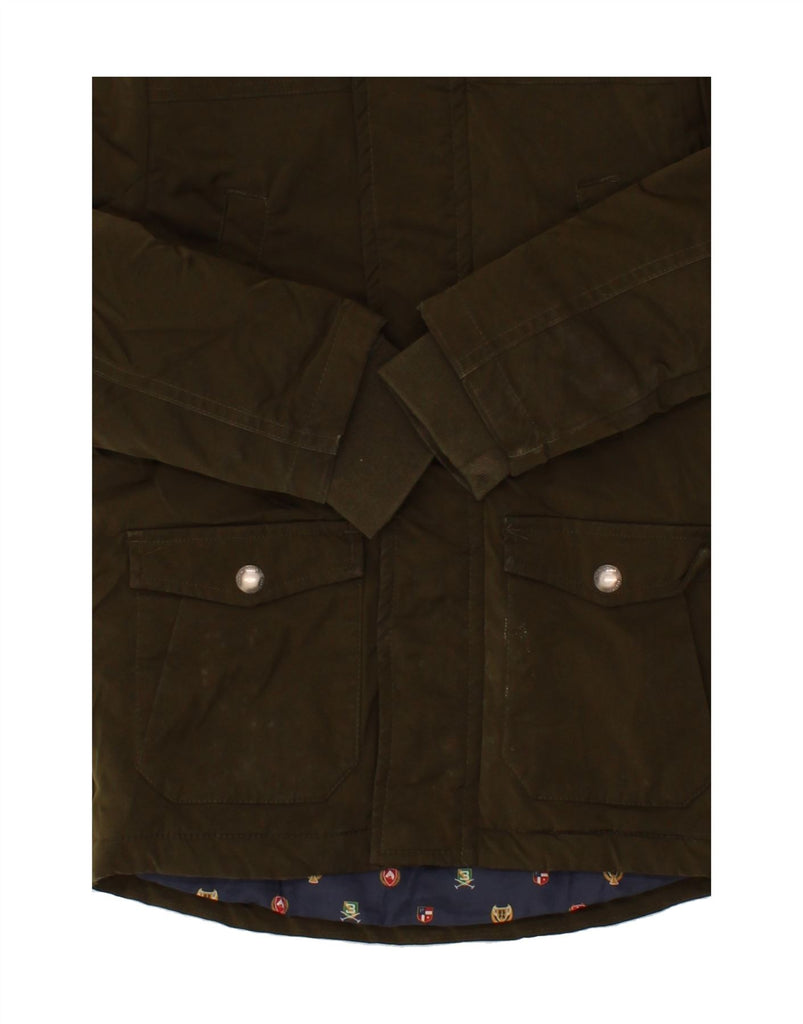 U.S. POLO ASSN. Girls Hooded Windbreaker Jacket 6-7 Years Khaki Polyester Vintage U.S. Polo Assn. and Second-Hand U.S. Polo Assn. from Messina Hembry 