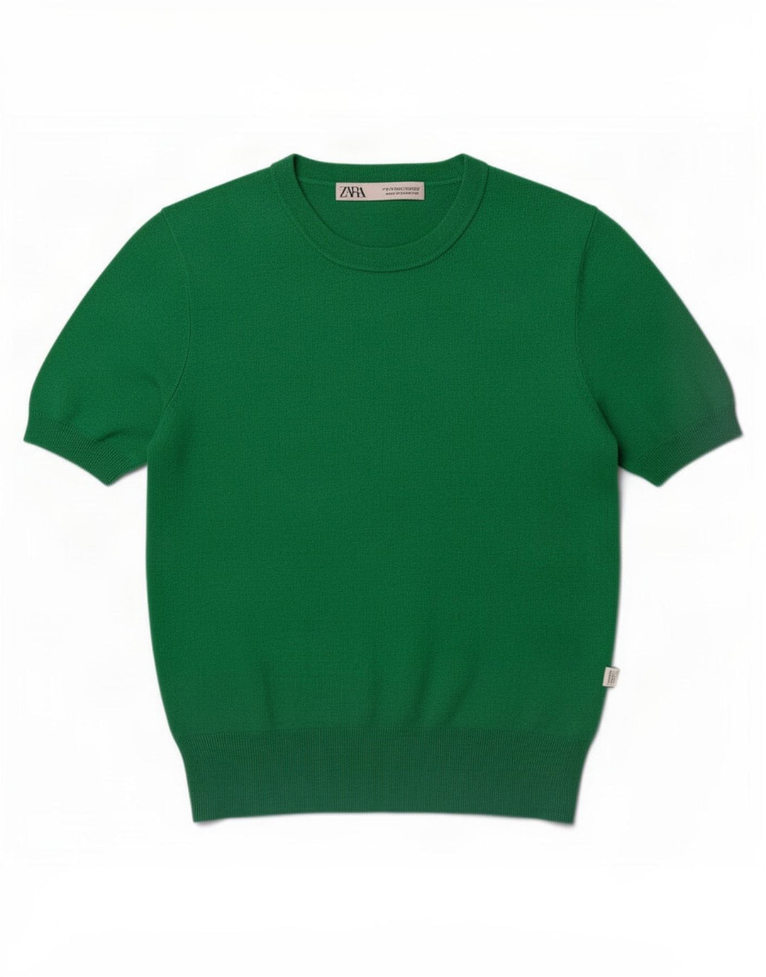 Zara Womens Blouse Top UK 12 Medium Green