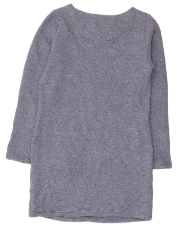 Joules Womens Long Sleeve Shift Dress UK 8 Small Blue Polyester
