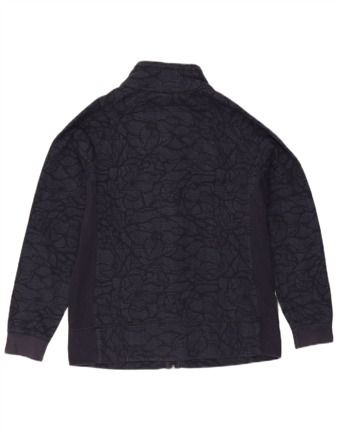 Champion Mens Tracksuit Top Jacket Medium Navy Blue Floral Cotton