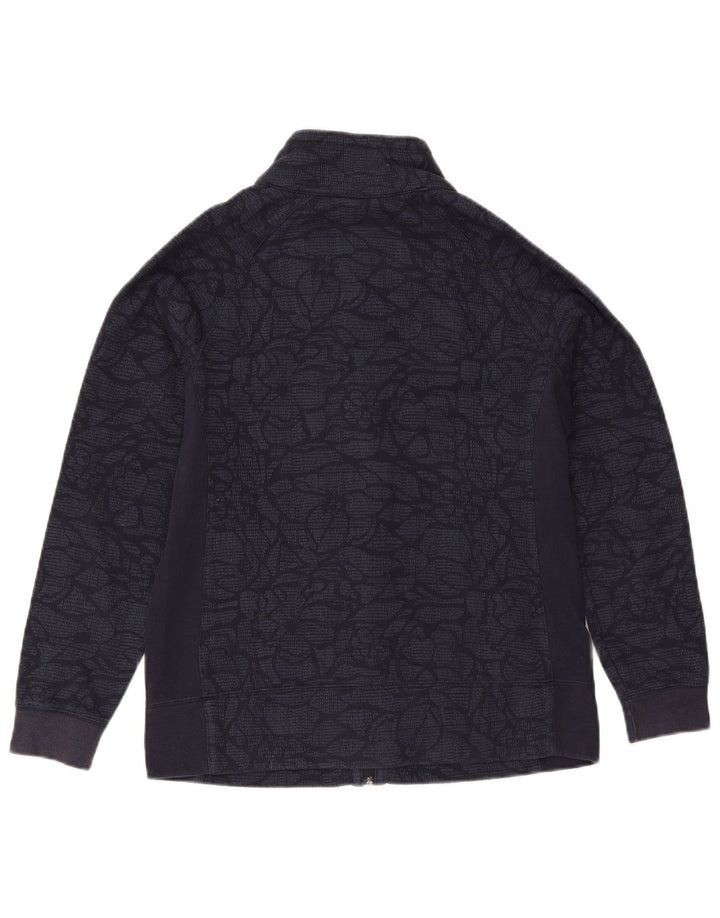Champion Mens Tracksuit Top Jacket Medium Navy Blue Floral Cotton