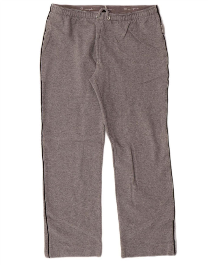 CHAMPION Boys Tracksuit Trousers 11-12 Years Large Grey Cotton