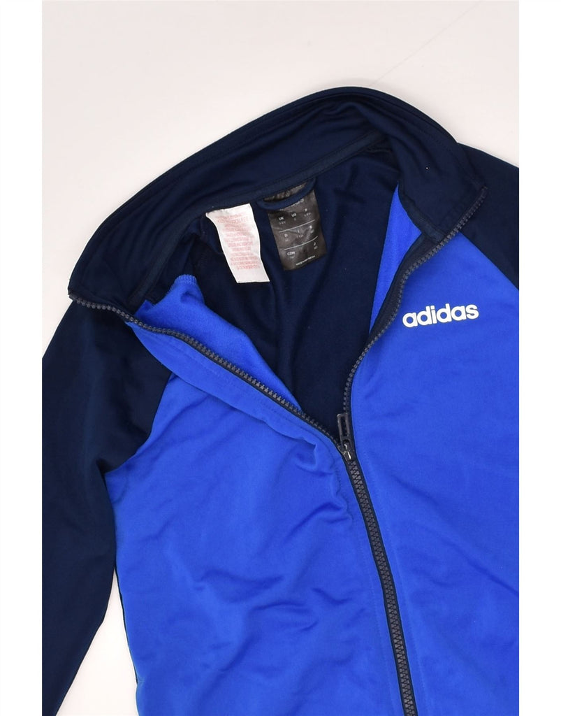 ADIDAS Boys Tracksuit Top Jacket 9-10 Years Navy Blue Colourblock | Vintage Adidas | Thrift | Second-Hand Adidas | Used Clothing | Messina Hembry 