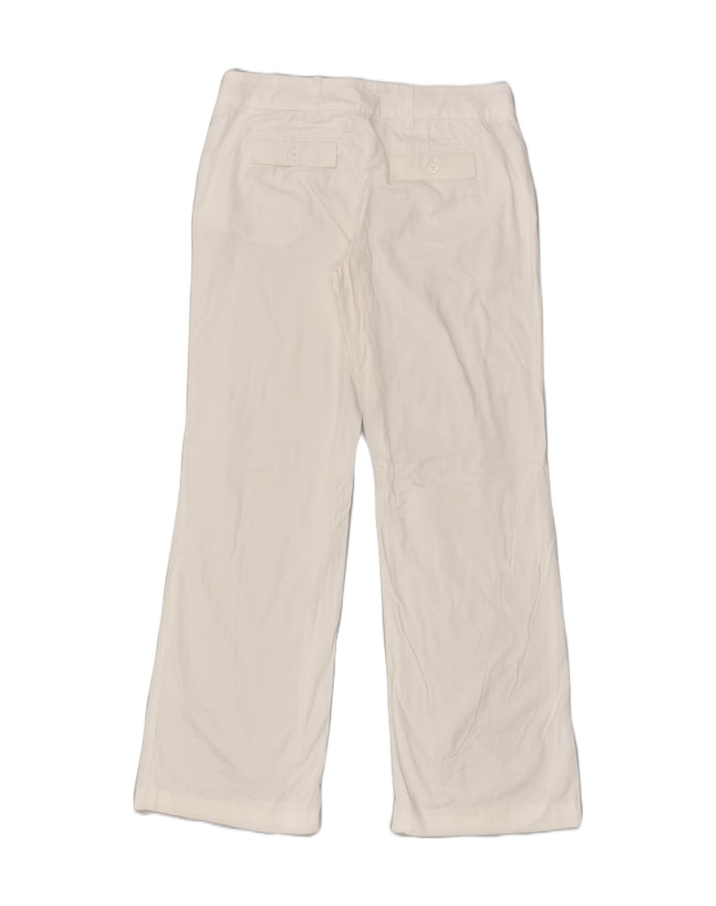 BENETTON Womens Straight Chino Trousers IT 42 Medium W32 L30 White Cotton | Vintage Benetton | Thrift | Second-Hand Benetton | Used Clothing | Messina Hembry 