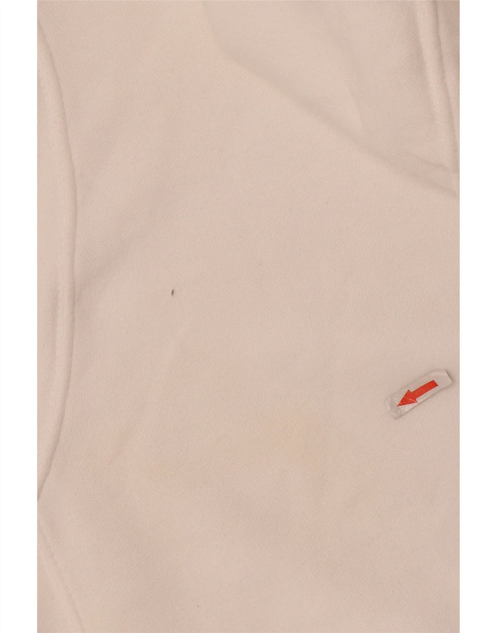 NIKE Mens Graphic Hoodie Jumper Medium White Cotton