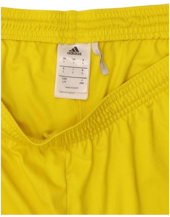 Adidas Mens Climalite Sport Shorts Large  Yellow Polyester
