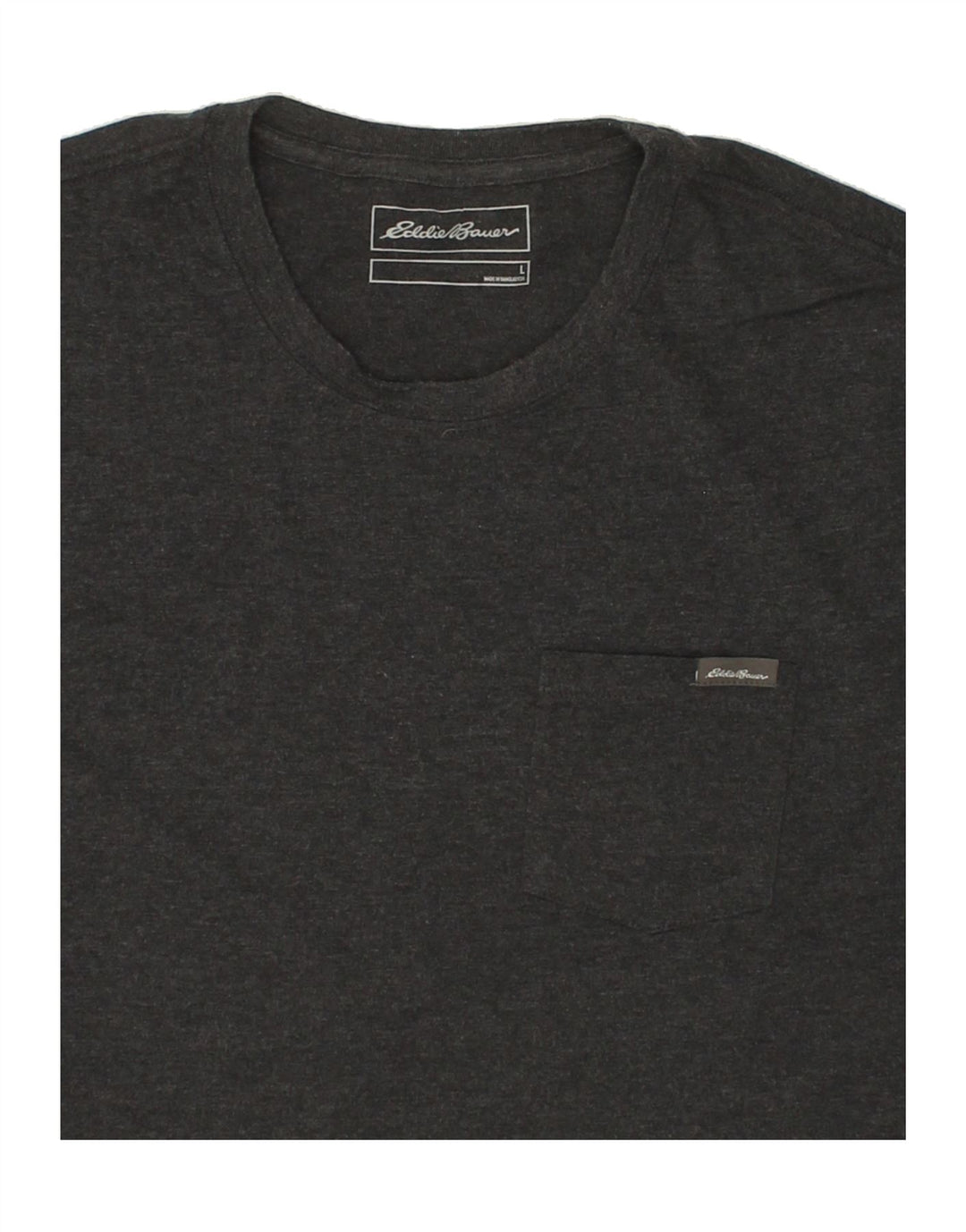 EDDIE BAUER Mens T-Shirt Top Large Grey Cotton Vintage Eddie Bauer and Second-Hand Eddie Bauer from Messina Hembry 