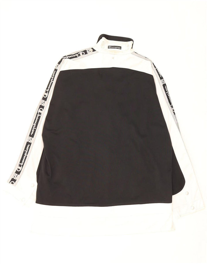 Champion Mens Graphic Tracksuit Top Jacket Large Black Colourblock