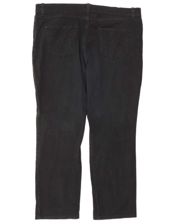 Marks & Spencer Womens Straight Jeans UK 20 2XL W40 L29 Black Cotton
