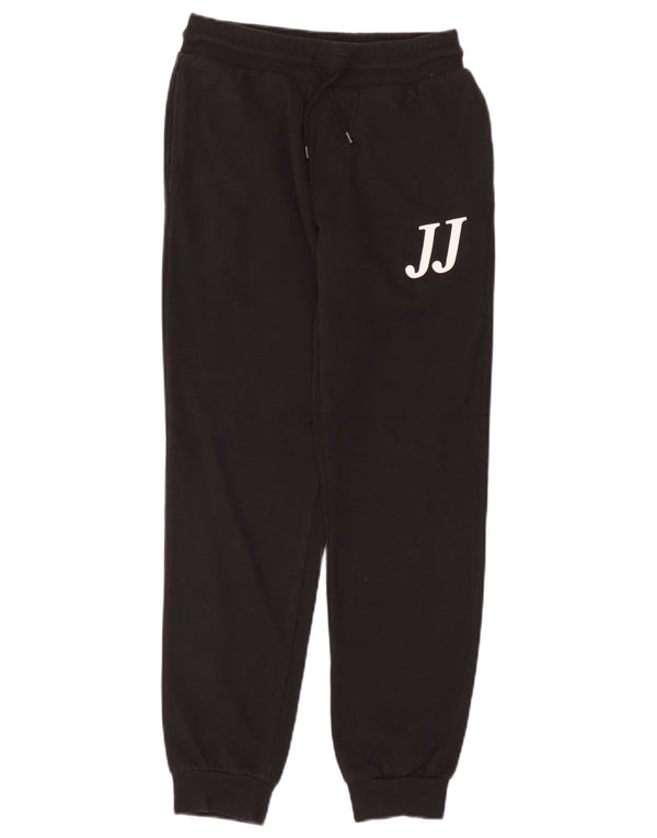Jack & Jones Mens Graphic Tracksuit Trousers Joggers XS Black Cotton