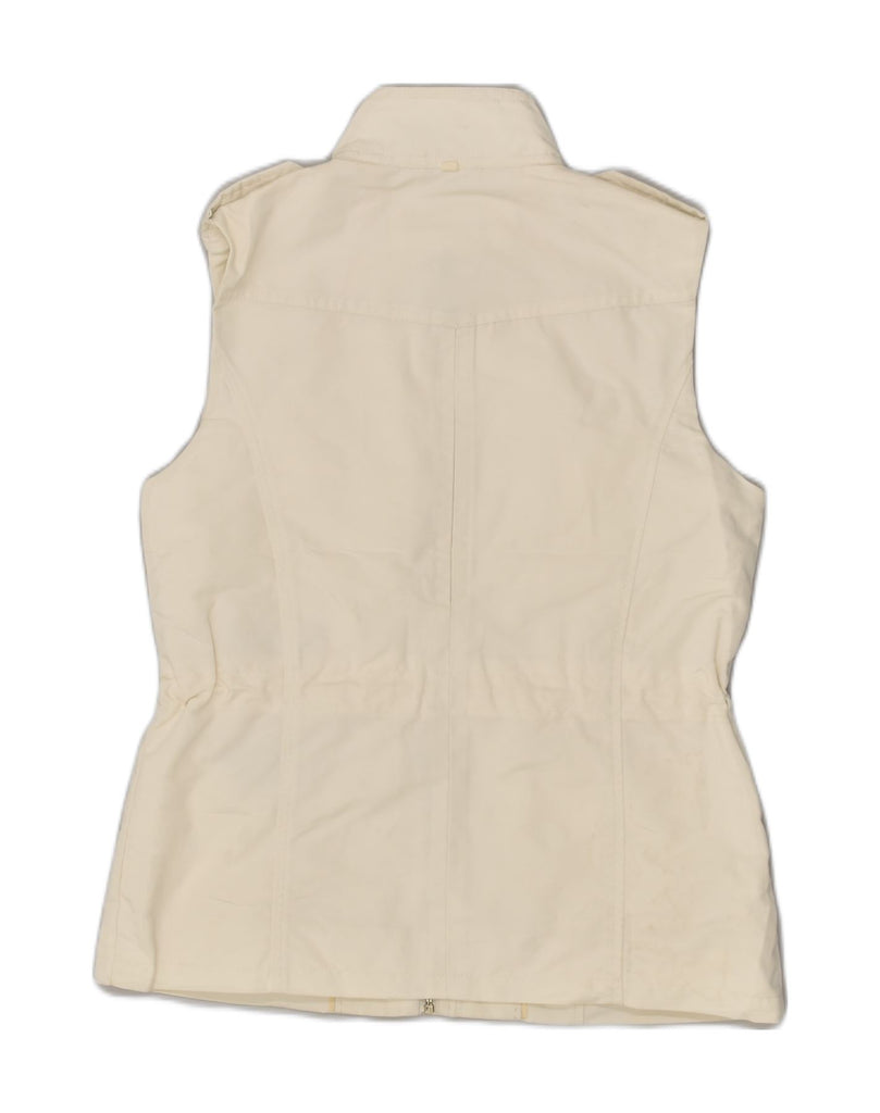 MASSIMO DUTTI Womens Military Utility Gilet US 4 Small White Polyester | Vintage Massimo Dutti | Thrift | Second-Hand Massimo Dutti | Used Clothing | Messina Hembry 