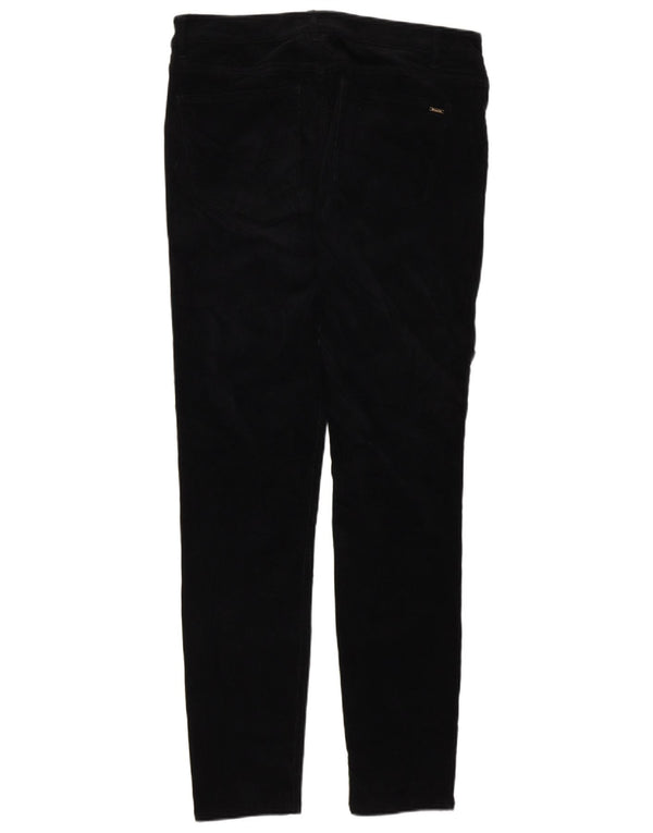 Massimo Dutti Womens Skinny Corduroy Trousers EU 40 Medium W30 L30 Black