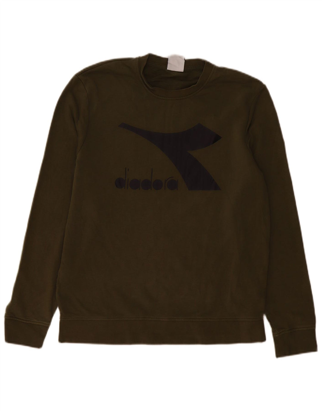 Diadora Mens Graphic Sweatshirt Jumper Small Khaki Cotton