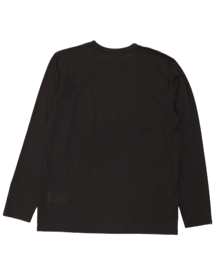 Nike Mens Dri Fit Top Long Sleeve Large Black Polyester