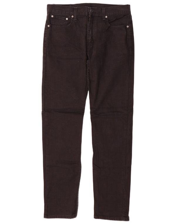 Levi's Mens 502 Tapered Jeans W33 L34 Black Cotton