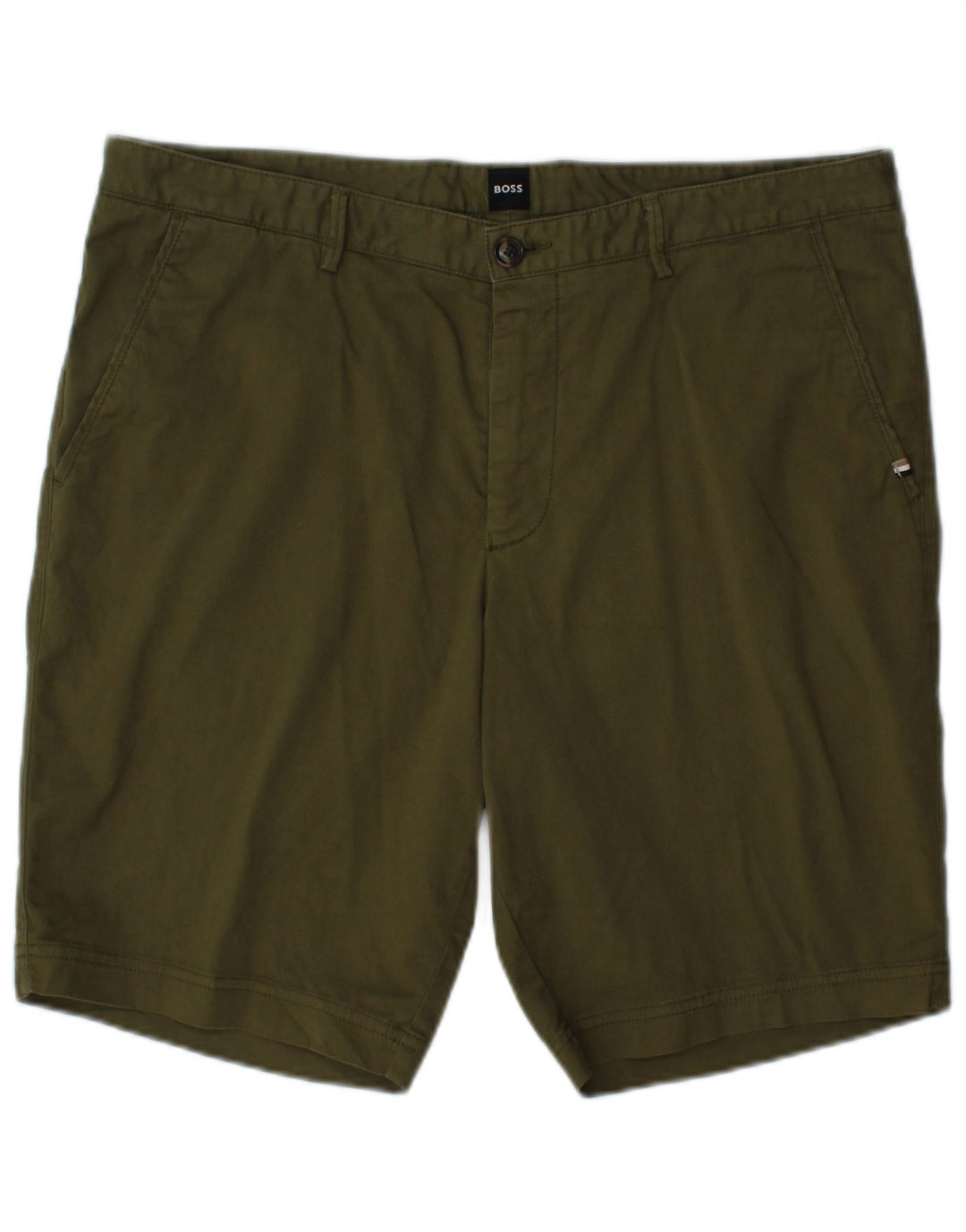 HUGO BOSS Mens Chino Shorts IT 52 XL W36 Khaki Cotton