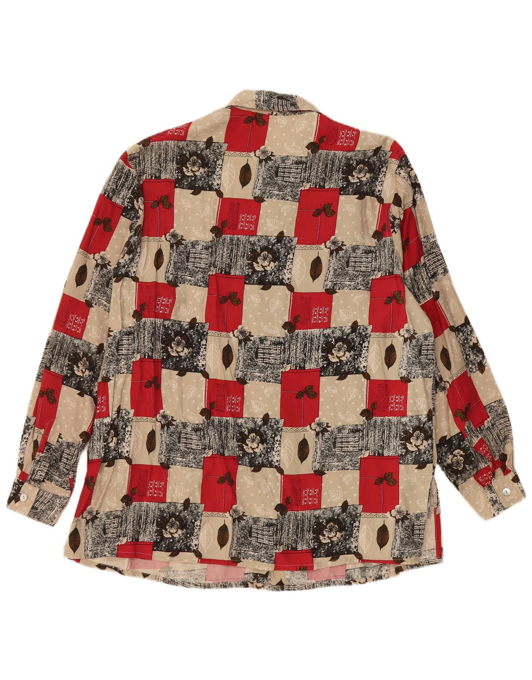 VINTAGE Womens Shirt Blouse UK 20 2XL Multicoloured Floral Viscose