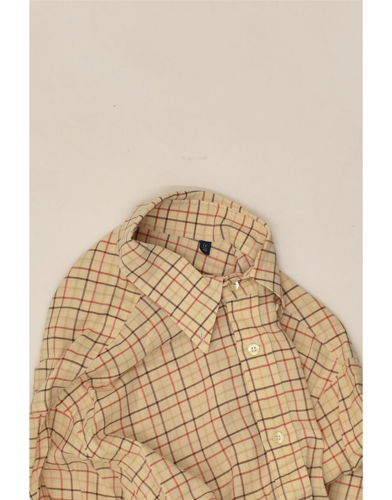 BROOKSFIELD Mens Shirt Size 40 Medium Beige Check | Vintage Brooksfield | Thrift | Second-Hand Brooksfield | Used Clothing | Messina Hembry 