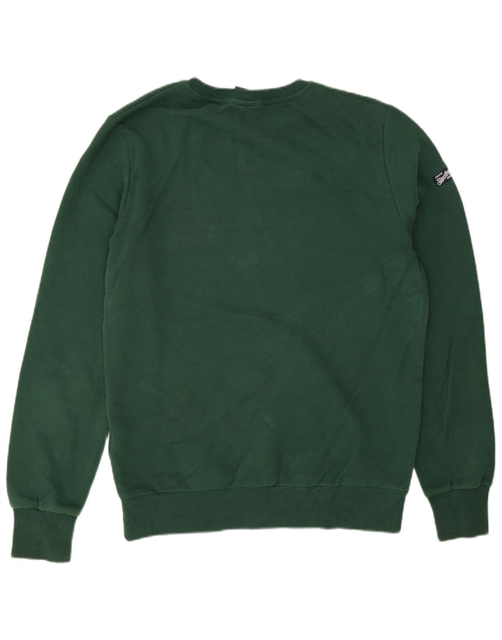 Superdry Mens Graphic Sweatshirt Jumper Large Green Cotton