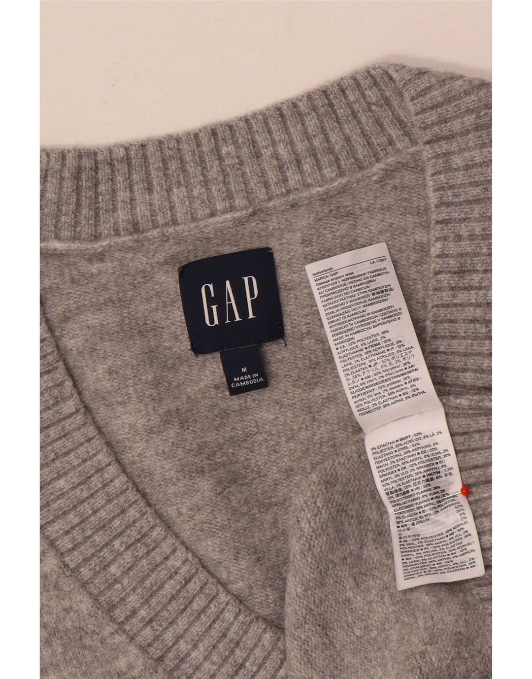 Gap Mens Vest Tank Top Medium Grey Polyester