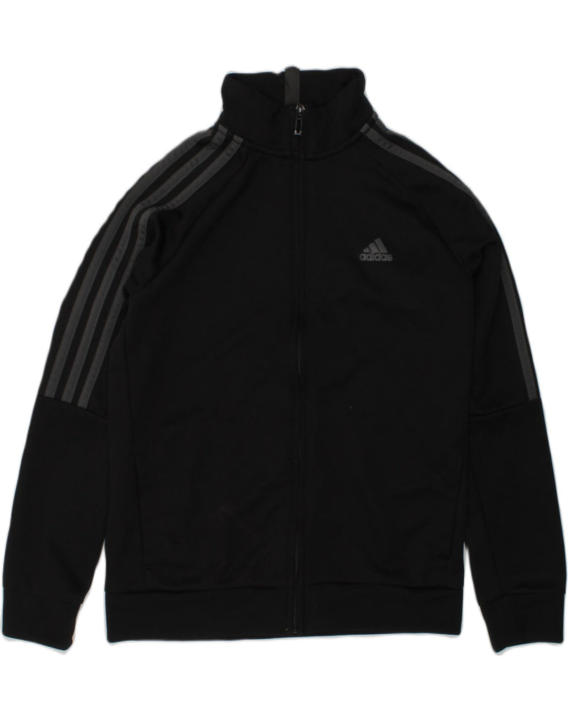 ADIDAS Boys Tracksuit Top Jacket 9-10 Years Black Polyester | Vintage Adidas | Thrift | Second-Hand Adidas | Used Clothing | Messina Hembry 