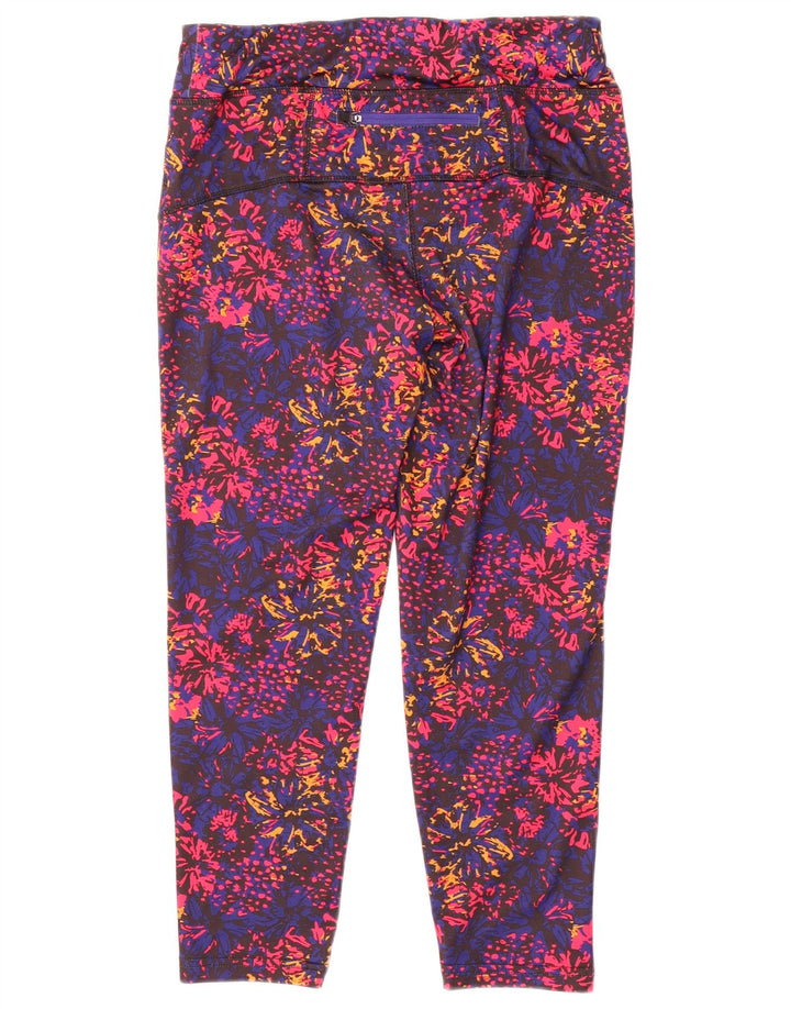 Crivit Womens Leggings UK 14/16 Medium Multicoloured Floral Polyester