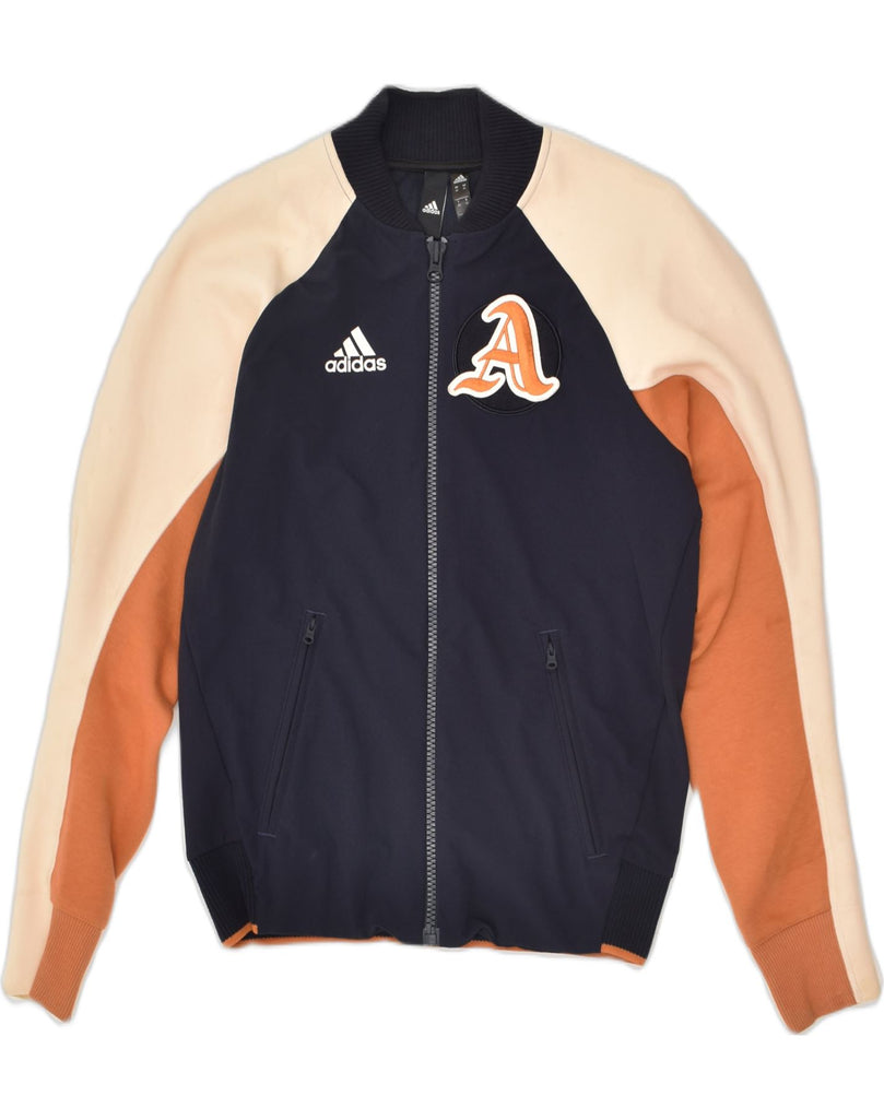 ADIDAS Mens Tracksuit Top Jacket XS Navy Blue Colourblock Nylon | Vintage Adidas | Thrift | Second-Hand Adidas | Used Clothing | Messina Hembry 