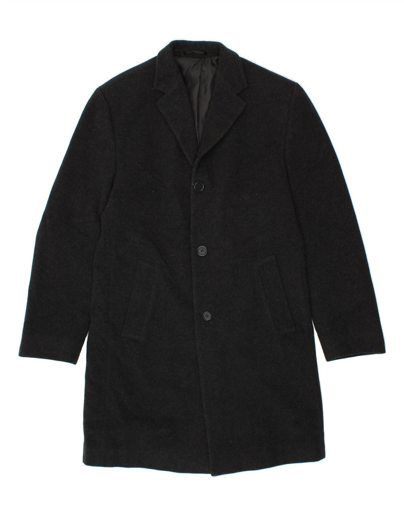 J. PHILIPP Mens Overcoat IT 50 Large Black Wool Vintage J. Philipp and Second-Hand J. Philipp from Messina Hembry 