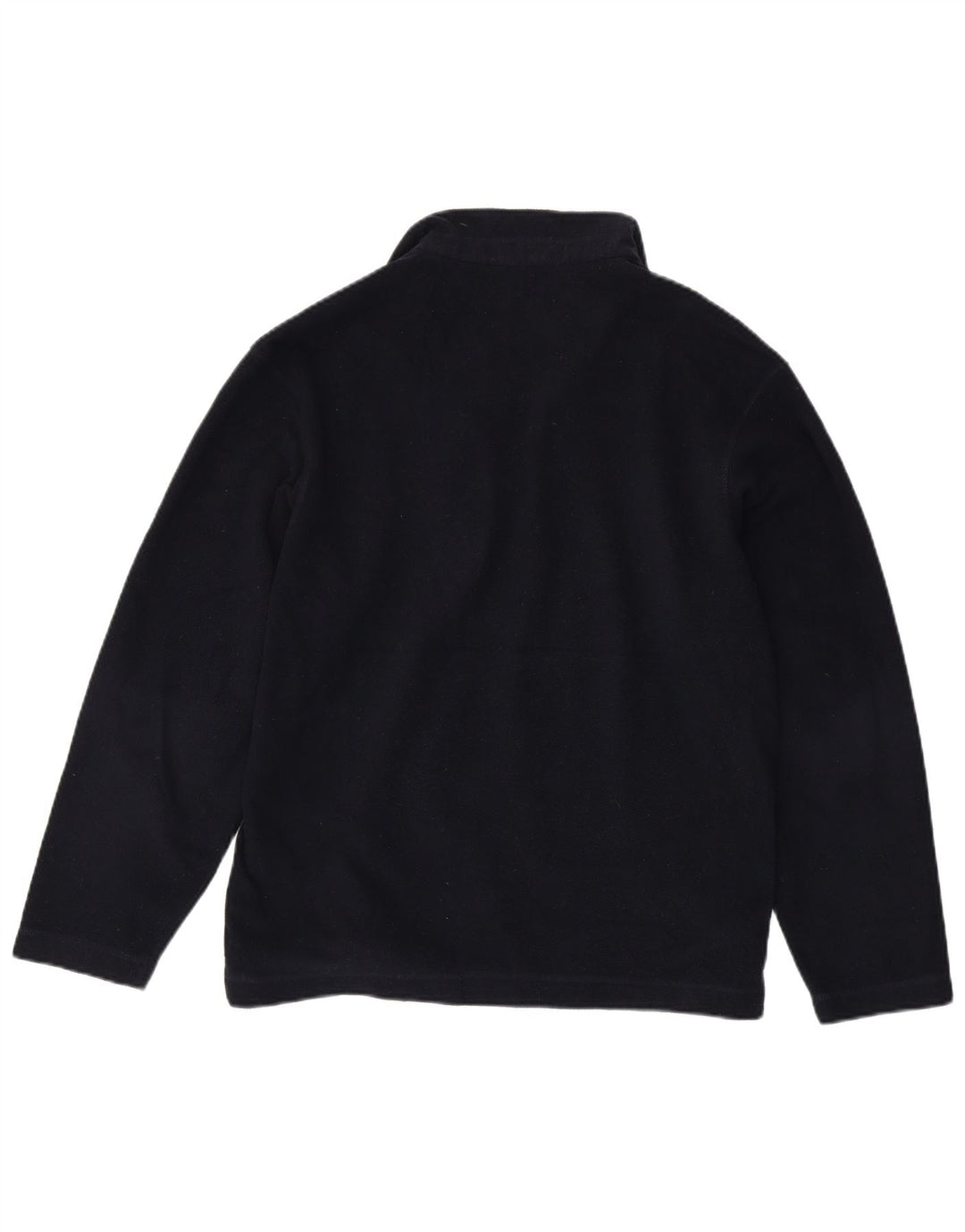 Marks & Spencer Mens Zip Neck Fleece Jumper Medium Navy Blue Polyester