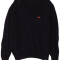 La Martina Mens V-Neck Jumper Sweater Large Navy Blue Virgin Wool