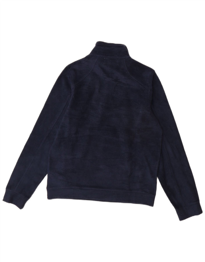 Kappa Mens Graphic Zip Neck Fleece Jumper Medium Navy Blue Polyester