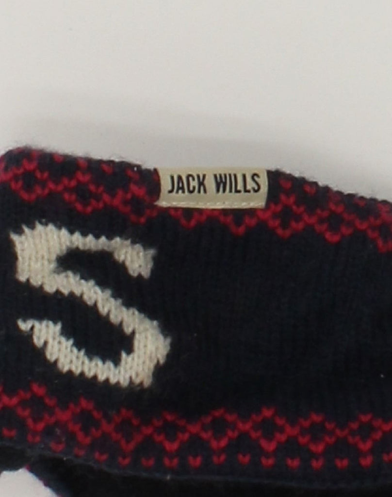 JACK WILLS Womens Graphic Headband Hat One Size Black Polyester | Vintage Jack Wills | Thrift | Second-Hand Jack Wills | Used Clothing | Messina Hembry 