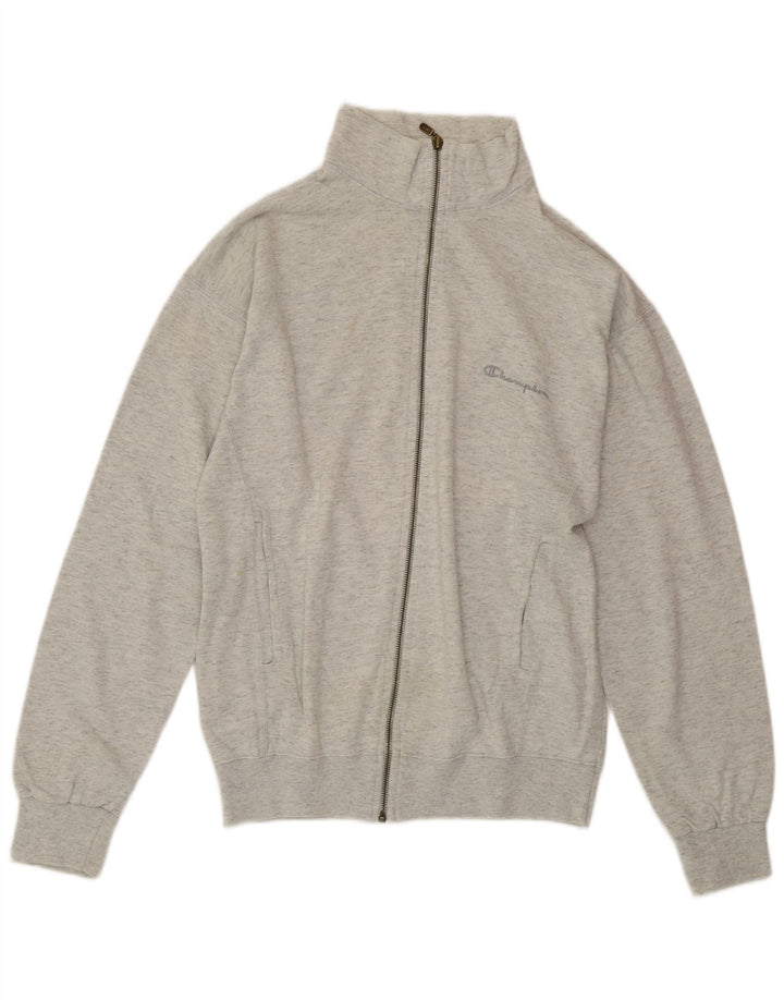 CHAMPION Womens Tracksuit Top Jacket UK 16 Large Grey Flecked