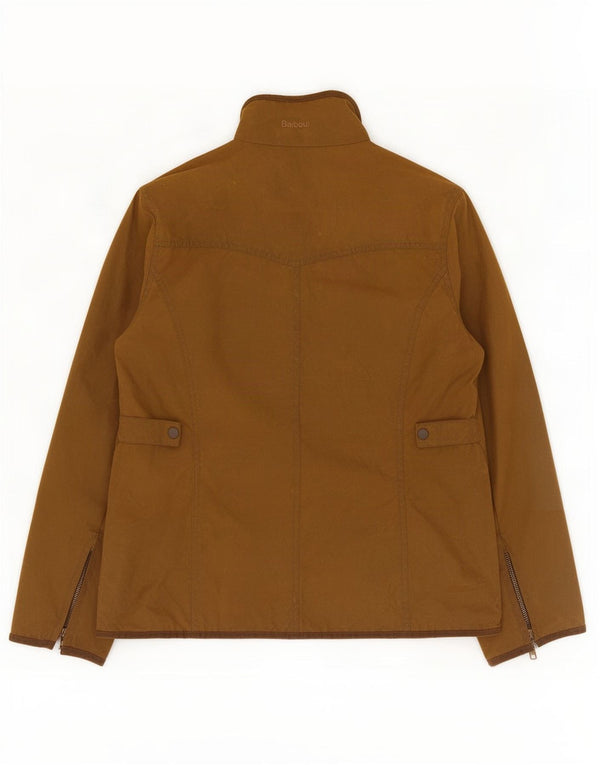 Barbour Womens Waxed Cotton Jacket UK 14 Large Brown